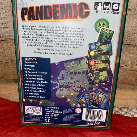 Pandemic Board Game by Z-Man Games new never used - Picture 2 of 16
